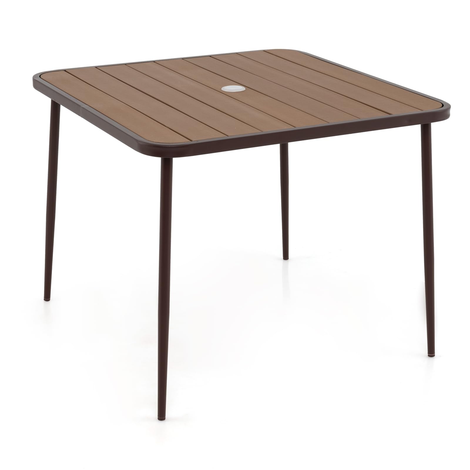 Tangkula Table de salle à manger carrée de patio (89 cm x 89 cm)